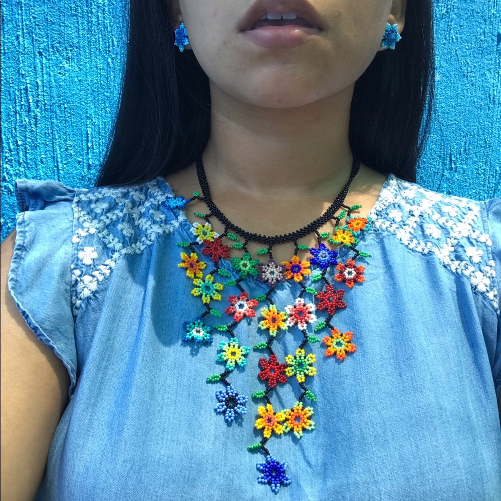 Hand Made Necklace and Earring set